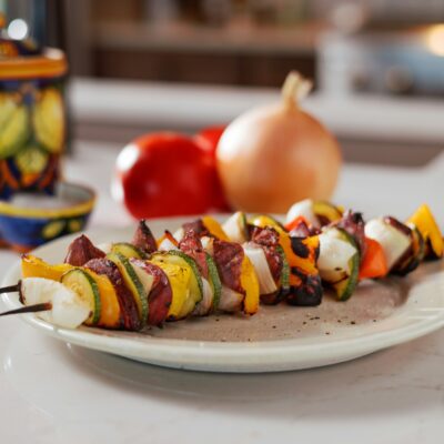 Teriyaki Marinated Dove Breast Kebabs Photo